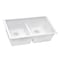 Ruvati 33"x19" Granite Composite Undermnt Dbl Bowl Kitchen Sink, Wht RVG2385WH - alternate 2